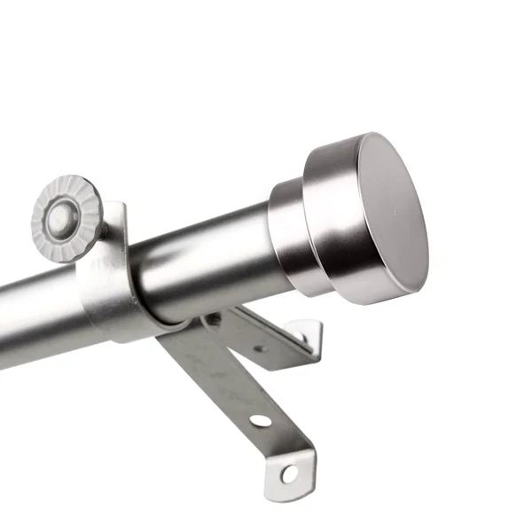 InStyleDesign Bowler Adjustable Curtain Rod Satin Nickel 28-48 inch
