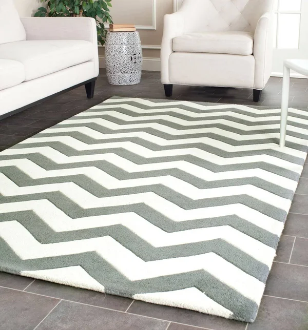 Safavieh Chatham CHT715D Dark Grey, Ivory 7& x 7& Round Area Rug