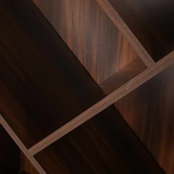 65x22 Bucy Modern Industrial 6 Shelf V Bookcase Dark Walnut/Black - Christopher Knight Home