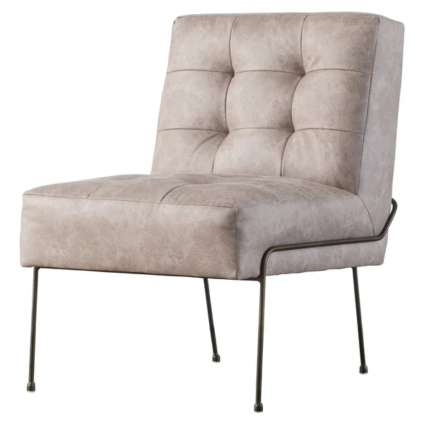 New Pacific Direct James PU Leather Chair - Devore Gray