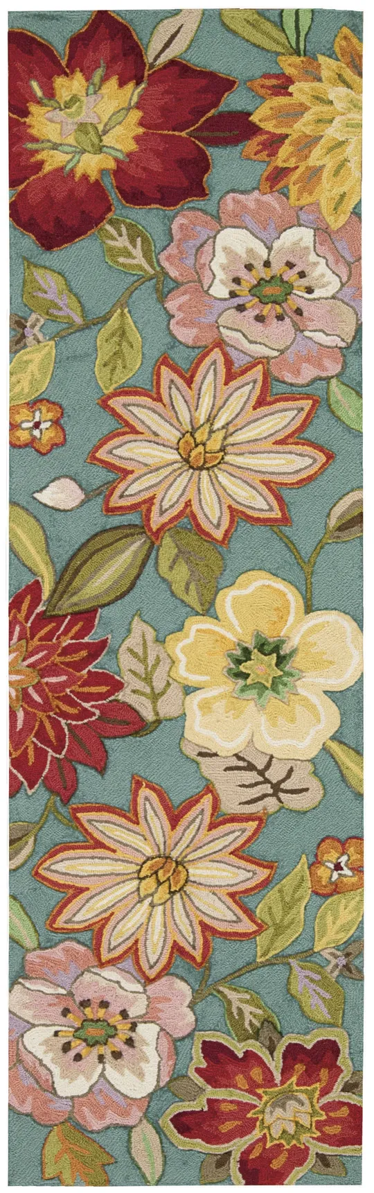 Nourison Fantasy Aqua 3&6x22 x 5&6x22 Area Rug