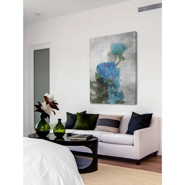 Marmont Hill Midnight Blue 3 Painting Print on Wrapped Canvas - 30x22x45x22