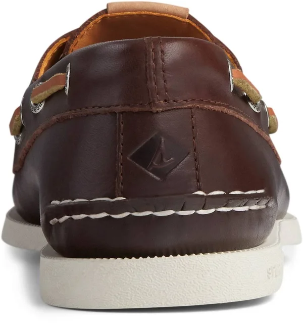 Sperry Top-Sider Men's Authentic Original 2-Eye 85th Anniversary Shoe, Size: 8.5, Brown/White Leather
