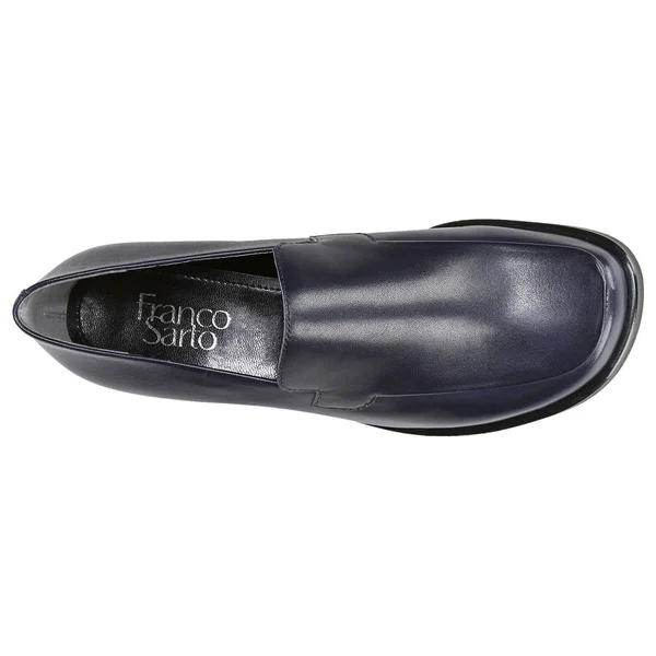 Franco Sarto Women's Bocca Loafer, Dark Blue Leather