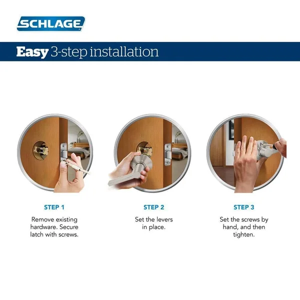 Schlage Accent Matte Black Keyed Entry Door Lever 719518