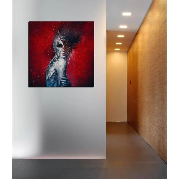 Cortesi Home Indifference by Mario Sanchez Nevado - Giclee Canvas Wall Art - Red 12x22 x 12x22