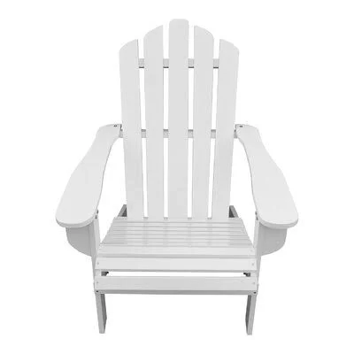 Outdoor or Indoor Wood Reclining Adirondack Chair White Dovecove