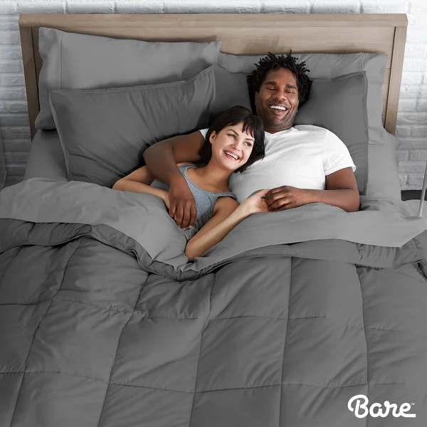 Premium 1800 Series Microfiber Bed in A Bag by Bare Home - Size: Queen, Black