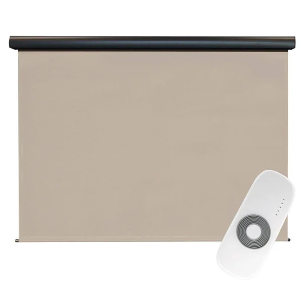 Keystone Fabrics O80.78.80 7 x 8 ft. Regal Rechargeable Motorized Outdoor Sun Shade with Protective Valance - Maple White