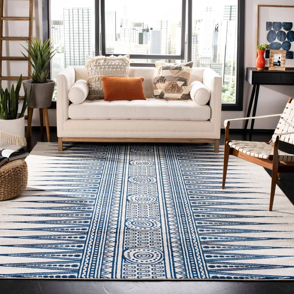 Safavieh EVK226D Evoke Ivory, Grey Area Rug - 11& x 15&