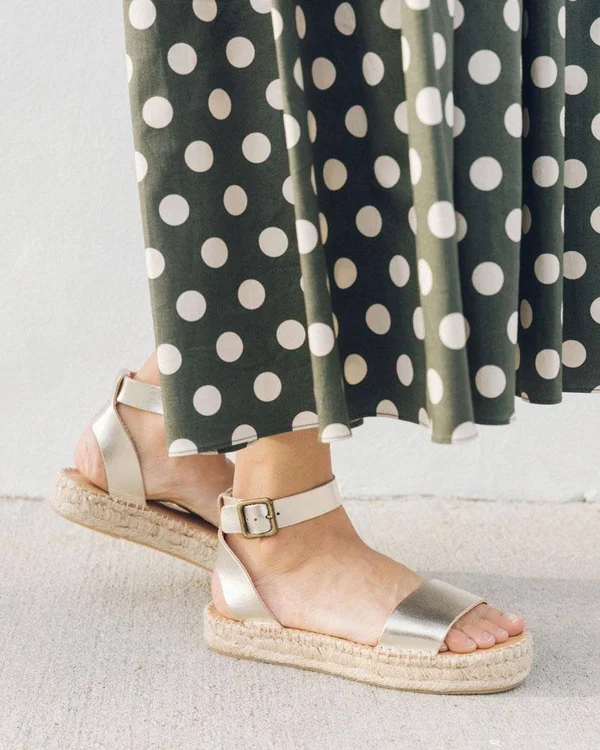 Soludos Cadiz Sandal - Platinum - 7.5