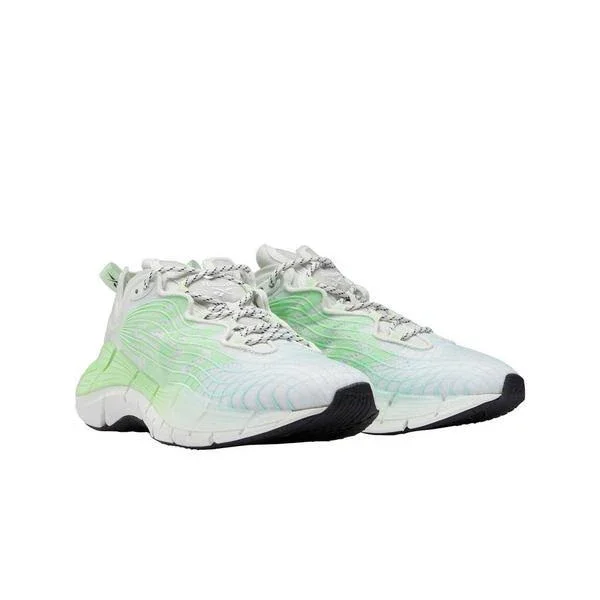 Reebok Women's Zig Kinetica II Running Shoes in Green/Digital Glow Size 7.0