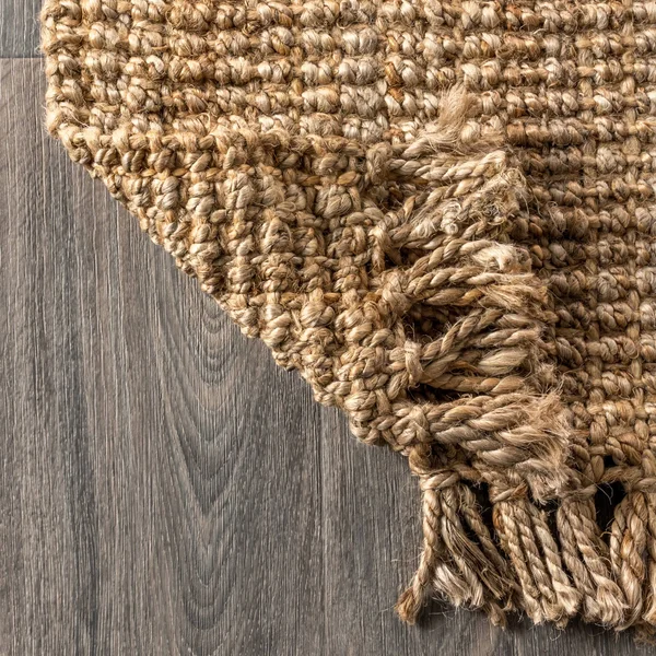 3&x5& Rectangle Woven Solid Jute Area Rug Blue - Jonathan Y