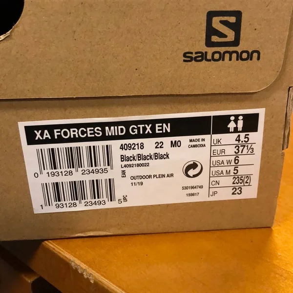 Salomon XA Forces Mid GTX Boot - Black - Size 5