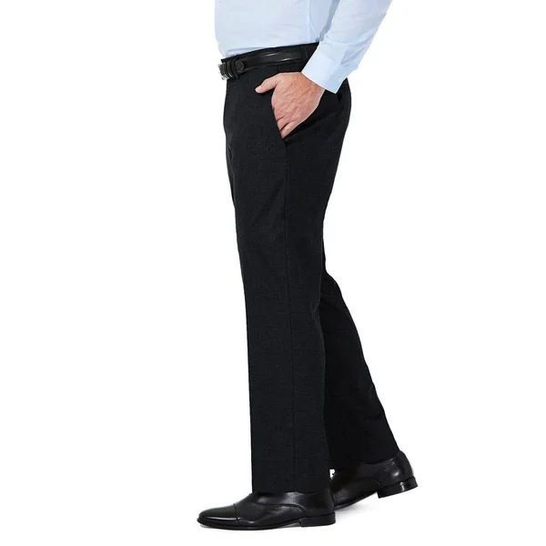 Men's J.M. Haggar Premium Tailored-Fit Stretch Flat-Front Suit Pants Black, Size: 36x29