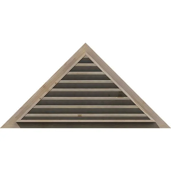 Ekena Millwork GVWTR60X2200SFPPI 60x22W x 22 1/2x22H Triangle Gable Vent (75x22W x 28 1/8x22H Frame Size) 9/12 Pitch: Primed - Fu