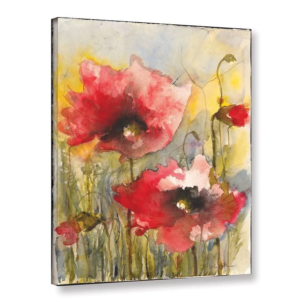 ArtWall Karin Johannesson 'Poppies III' Gallery-Wrapped Canvas (14x18)