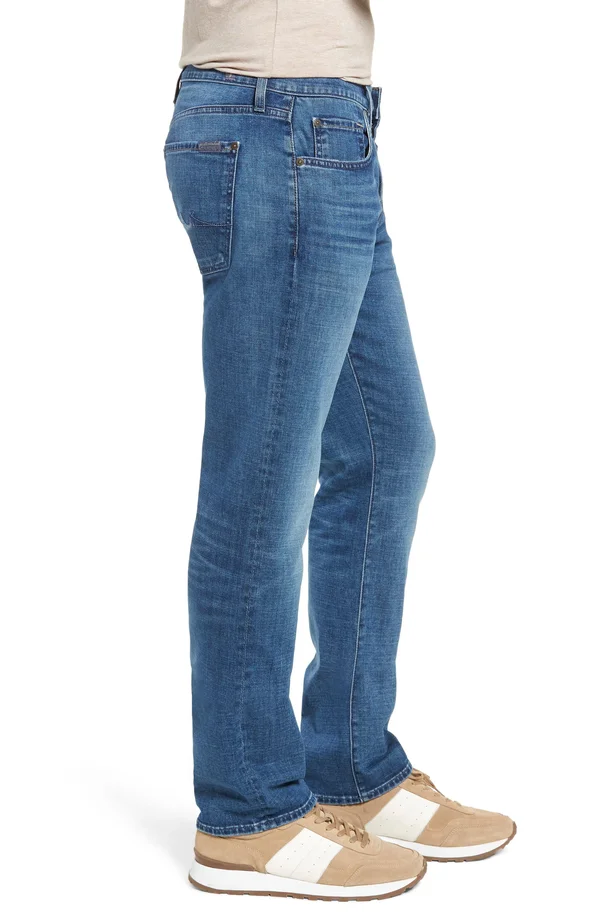 7 for All Mankind The Straight Slim Straight Leg Jeans - Blue - 33