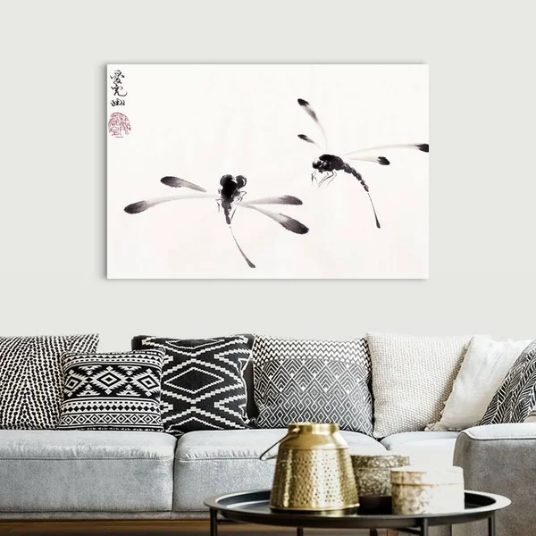 Dance of The Dragonflies - Canvas Wall Art, 60x40, Great Big Canvas