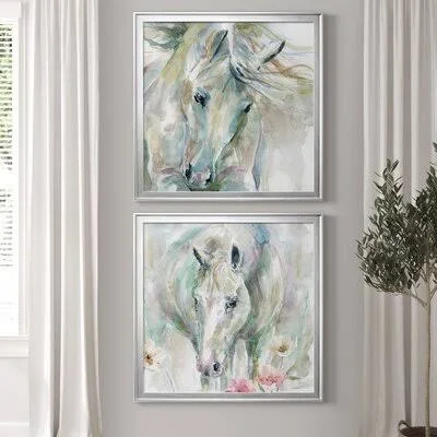 Exuberant Spirit - 2 Piece Painting Print Set Union Rustic Format: Silver Framed Canvas - Matte Color: No Matte, Size: 30.5x22 H