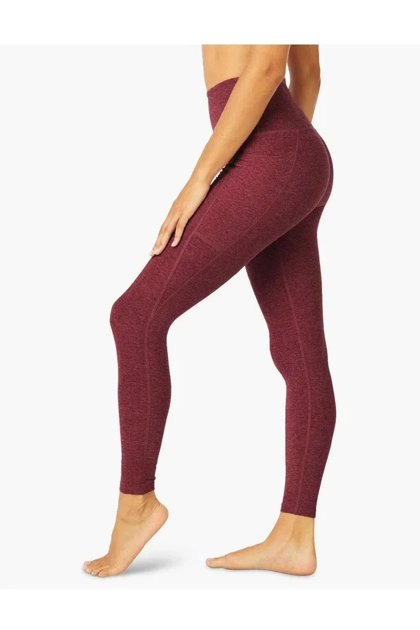Beyond Yoga Spacedye Out of Pocket High Waisted Midi Legging Black/Charcoal, S