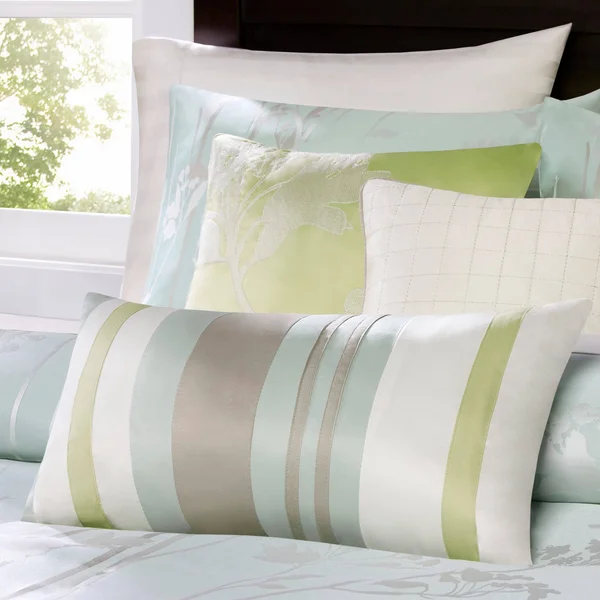 Madison Park Athena 7 Piece Jacquard Comforter Set - King, Green