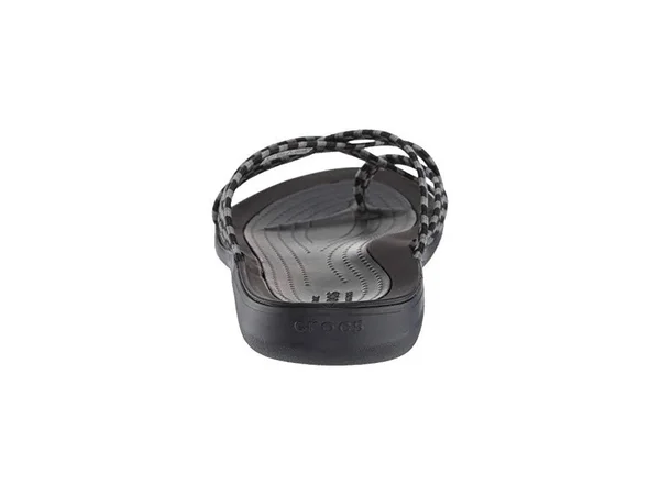 Crocs Swiftwater Braided Web Flip (Black/Black) Women's Sandals