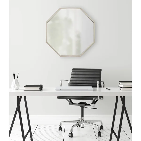 Kate and Laurel Laverty 28-in L x 28-in W Octagon Silver Framed Wall Mirror - 218781