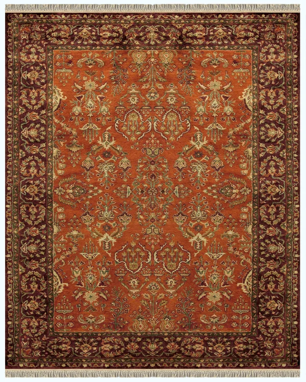 Feizy Amore 8327F Cinnamon - Plum 5& x 8& Area Rug
