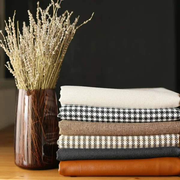 HomeRoots Set of 4 Houndstooth Lumbar Pillow Covers - Yellow