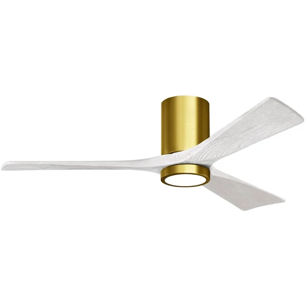 Matthews Fans IR3HLK-CR-MWH-60 Irene - Ceiling Fan with Light Kit Matte White 60 Inches Polished Chrome Finish