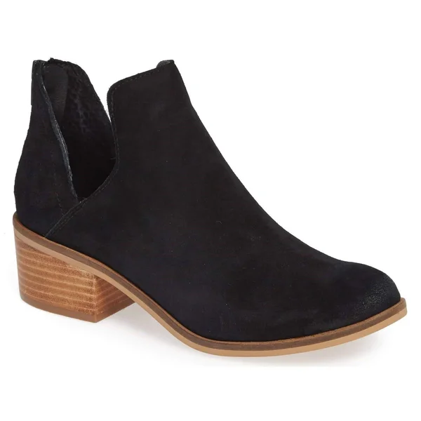 Steve Madden Lancaster Bootie Black Suede, Women's, Size: 6.5