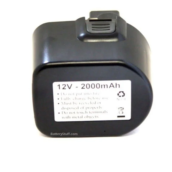 12V 2000mAh Black and Decker Replacement Power Tool Battery