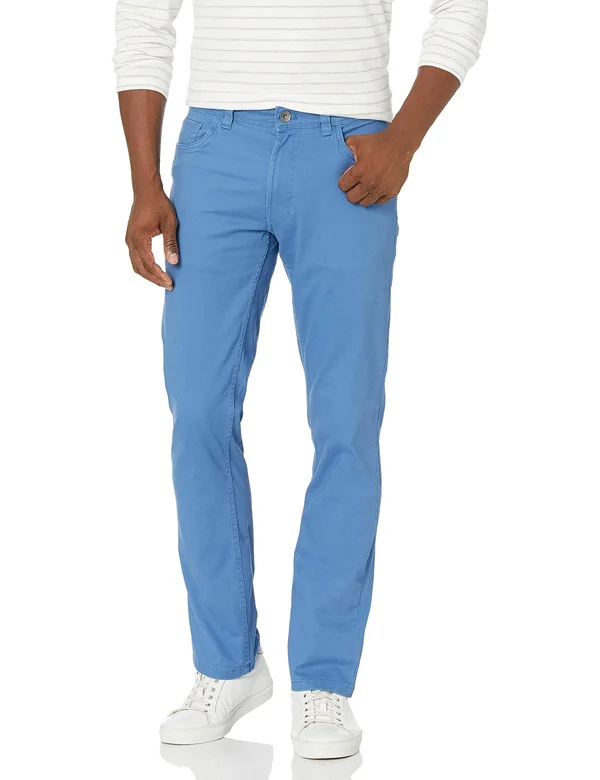 Izod Men's Saltwater 5-Pocket Straight Fit Chino Pant