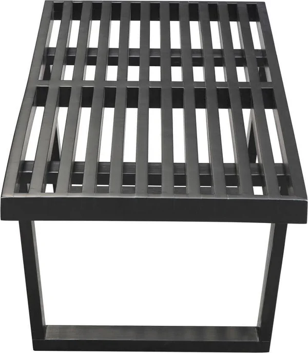 Fine Mod Imports Wood Bench 48x22 Black