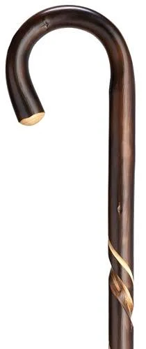 Men Crook Cane Scorched Chestnut, 5 x 1 x 36 inches