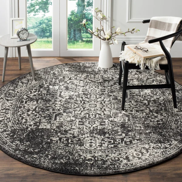 Safavieh Evoke EVK256R Area Rug Black/Grey 2&2x22 x 7& Runner