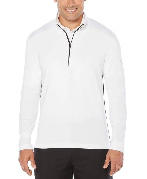 Callaway Mens Outlast Premium Mid-Layer Pullover (Bright White) - S