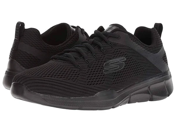 Skechers Men's Relaxed Fit: Equalizer 3.0 Sneakers - Black/Black, 6.5