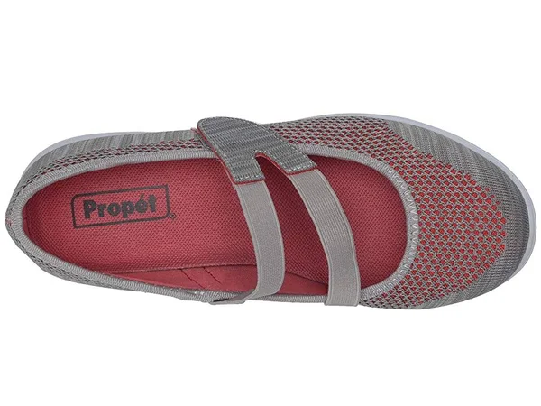 Propet Women's TravelWalker Evo Mary Jane - Size: 8, Light Grey Mesh