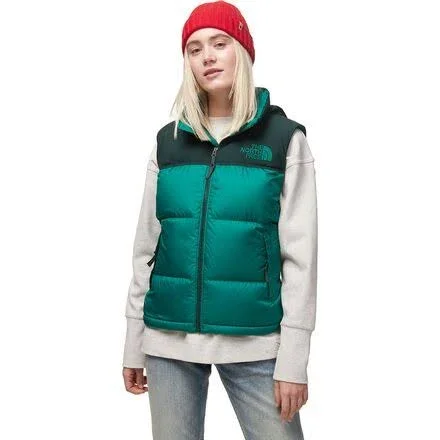 The North Face Eco Nuptse Vest - Women's Evergreen/Scarab Green - M