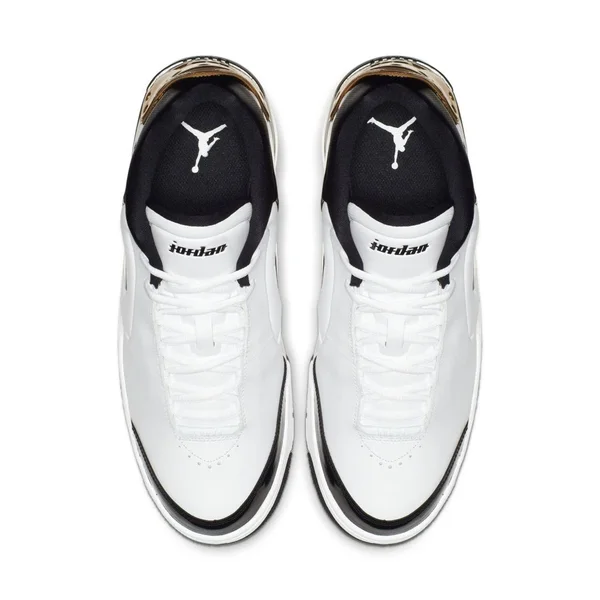Jordan Air Big Fund Premium White Metallic Gold Black Mens Basketball Shoes - Men's, Size: 9.5