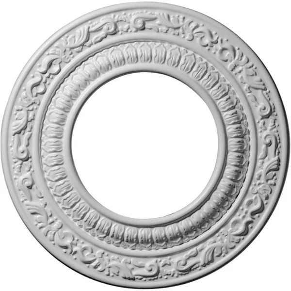 8 1/8x22OD x 4 1/8x22ID x 1/2x22P Andrea Ceiling Medallion (Fits Canopies Up to 4 1/8x22) - Hand-Painted Silver
