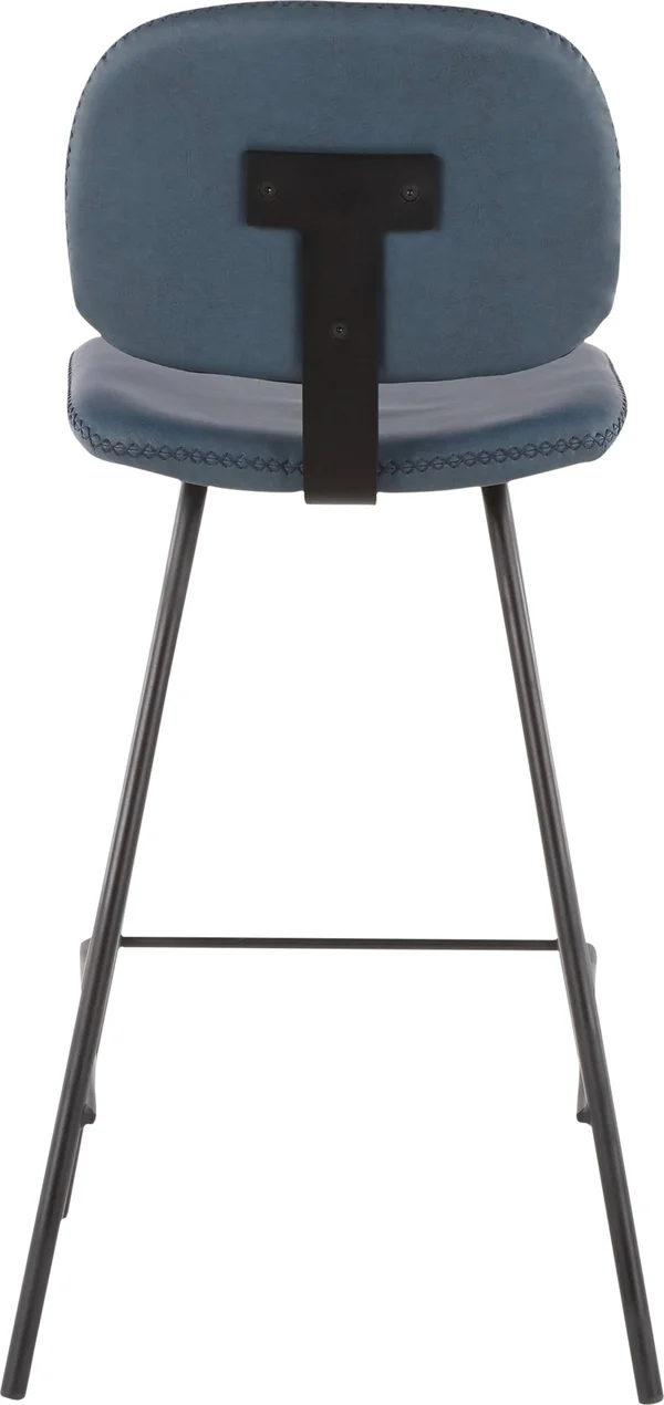 LumiSource Industrial Nunzio Counter Stool - Set of 2 - Blue