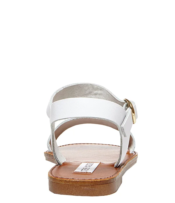 Steve Madden Donddi Sandal Women's Sandals White Leather : 5 M