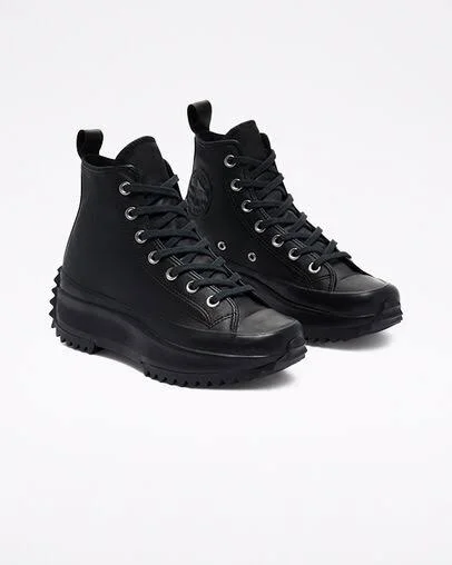 Converse Black Leather Run Star Hike High-Top Sneakers
