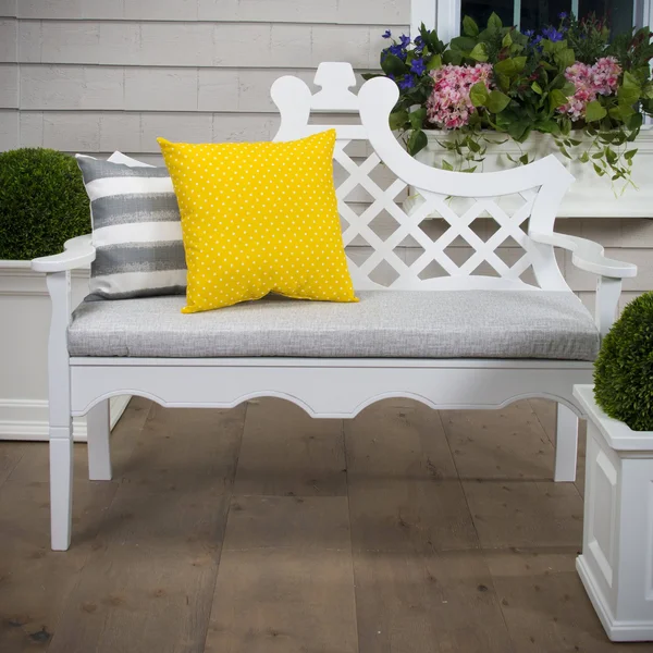 Grouchy Goose Sydney Rectangular Outdoor Bench Cushion with Ties