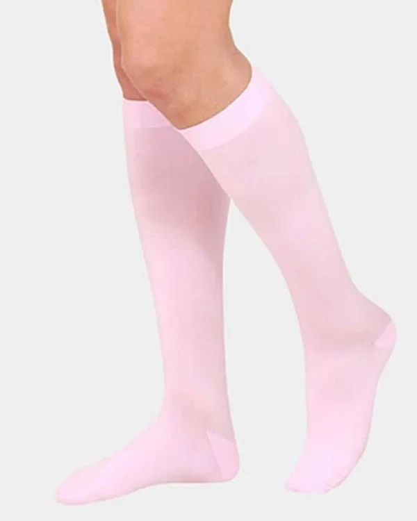Juzo Soft 15-20 mmHg Open Toe Knee High, V, Regular, Pink