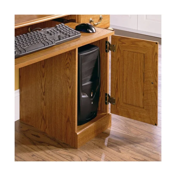 Sauder Orchard Hills Computer Desk with Hutch Carolina Oak