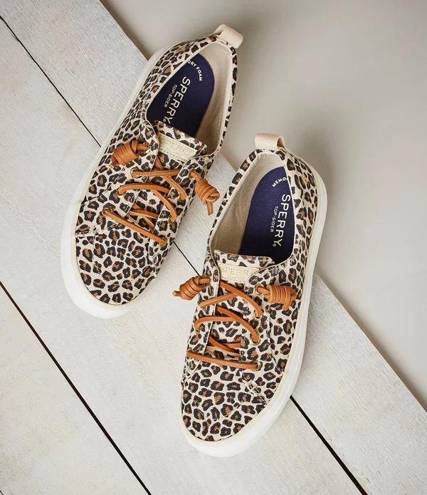 Sperry Women's Crest Vibe Animal Print - Tan/ Black - 7